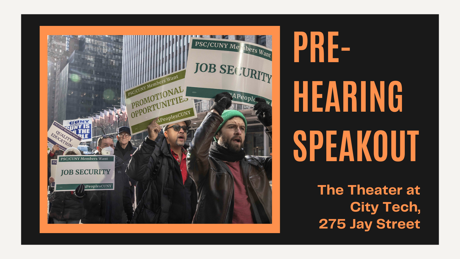 Pre-Hearing Speakout on April 1